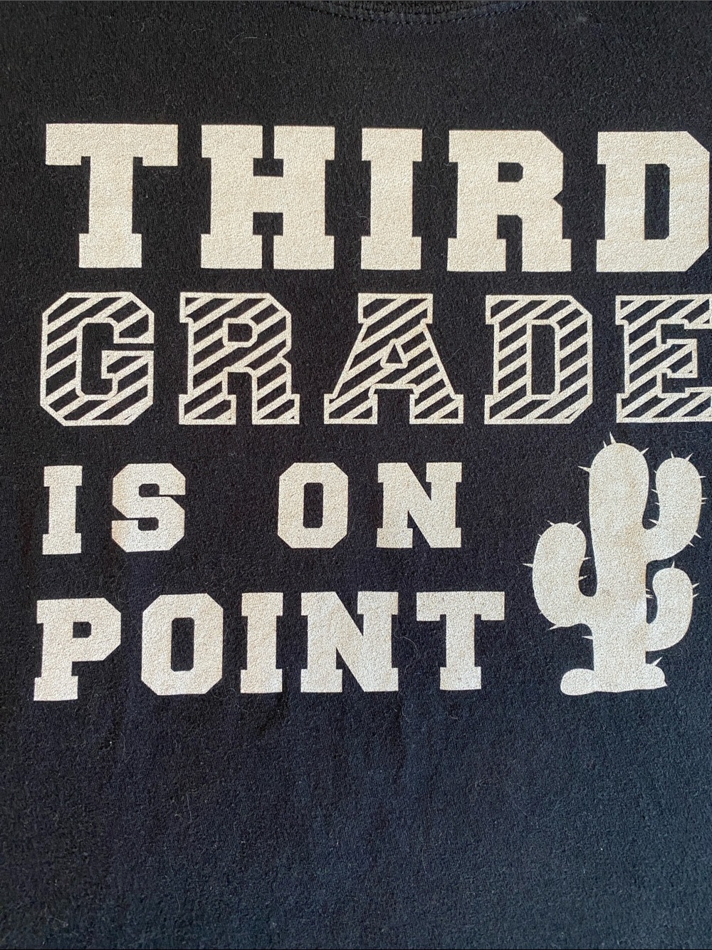 Black 'Third Grade Is On Point' Teacher Graphic Tee Size Large